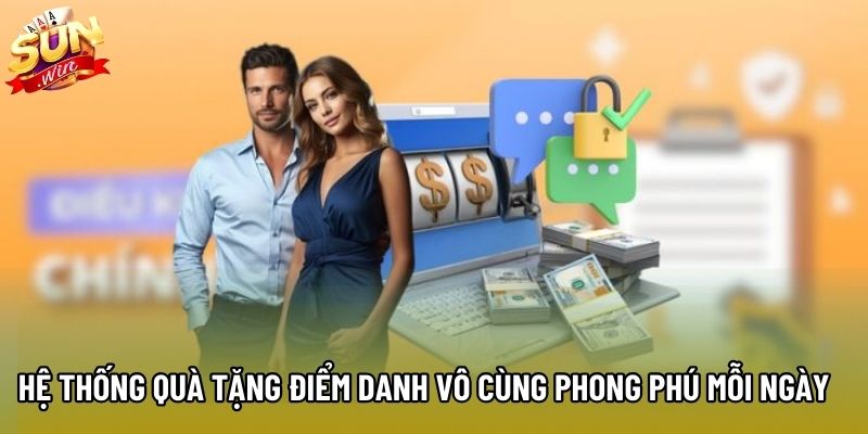 Hệ thống quà tặng điểm danh vô cùng phong phú mỗi ngày